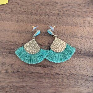 SUGARFIX by BaubleBar Drop Earrings with Fringe - Mint